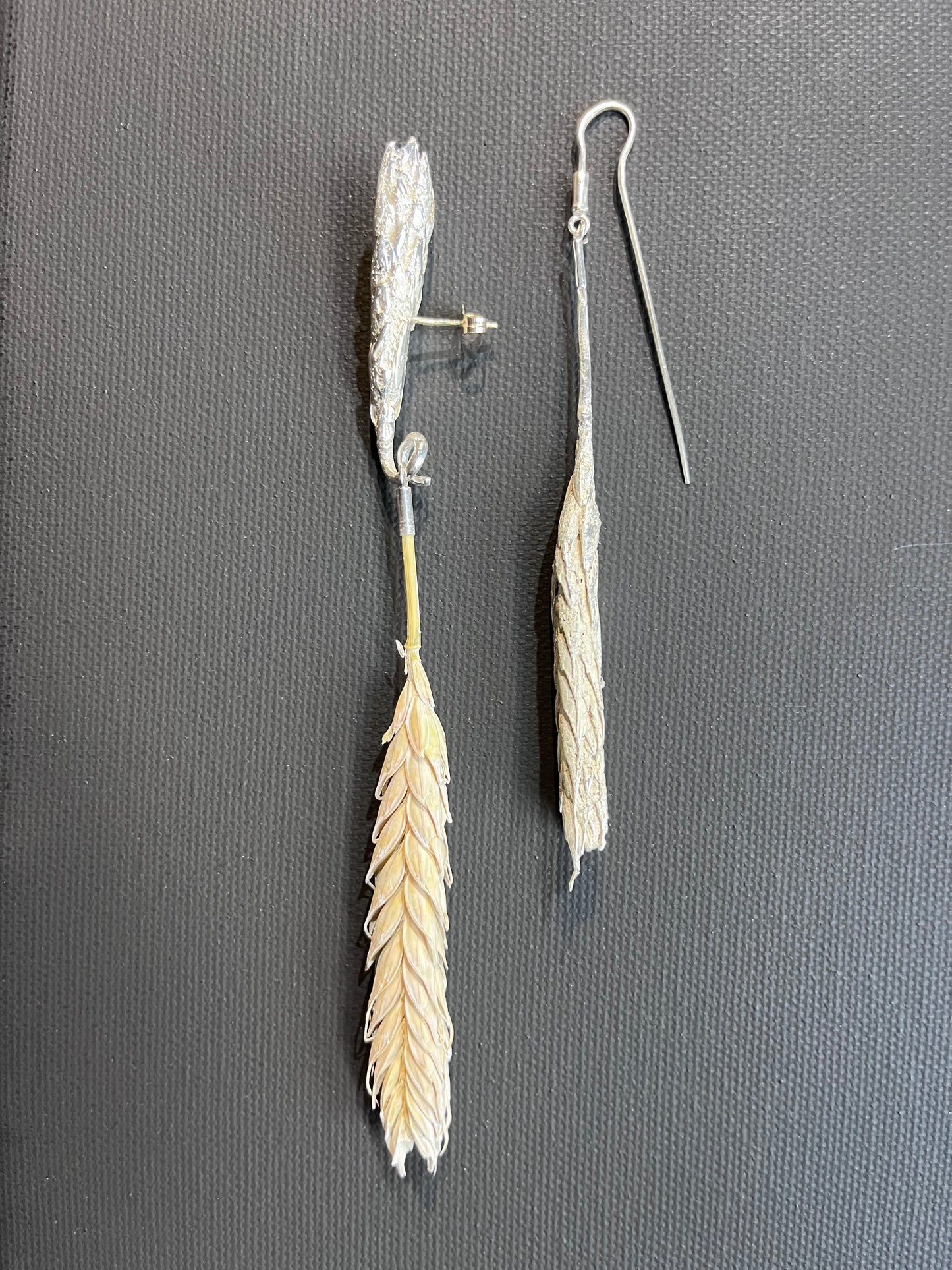 Wire and Wheat Drop Earrings