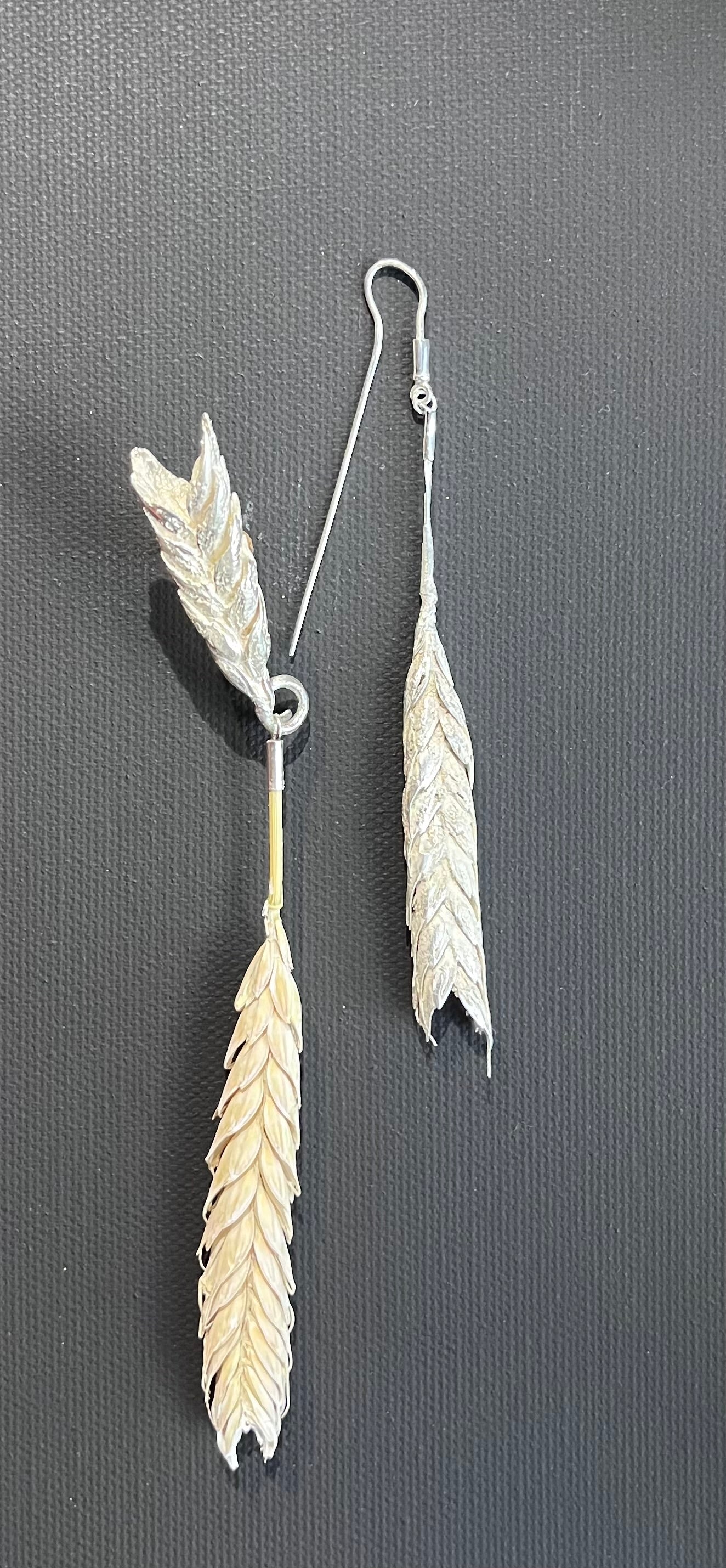 Wire and Wheat Drop Earrings